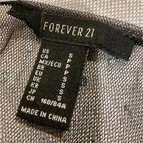 Forever 22 Sparkly Black Net Maxi Dress - Picture 4 of 4